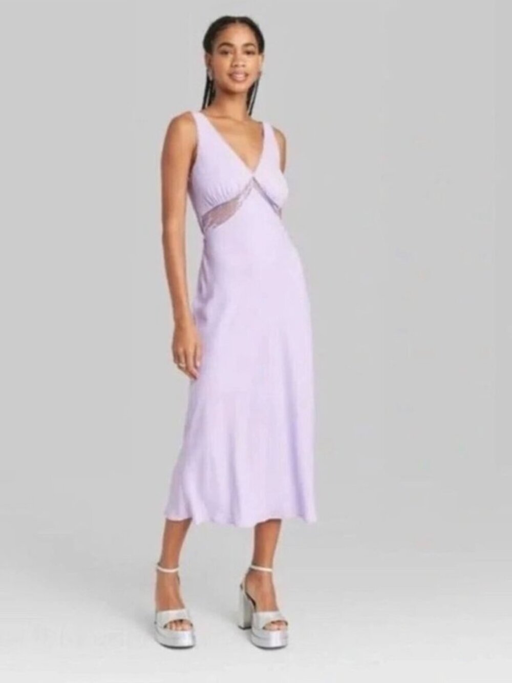 Wild Fable lavender midi dress women size XS NWT